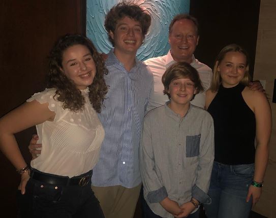 Mike Budenholzer with his children